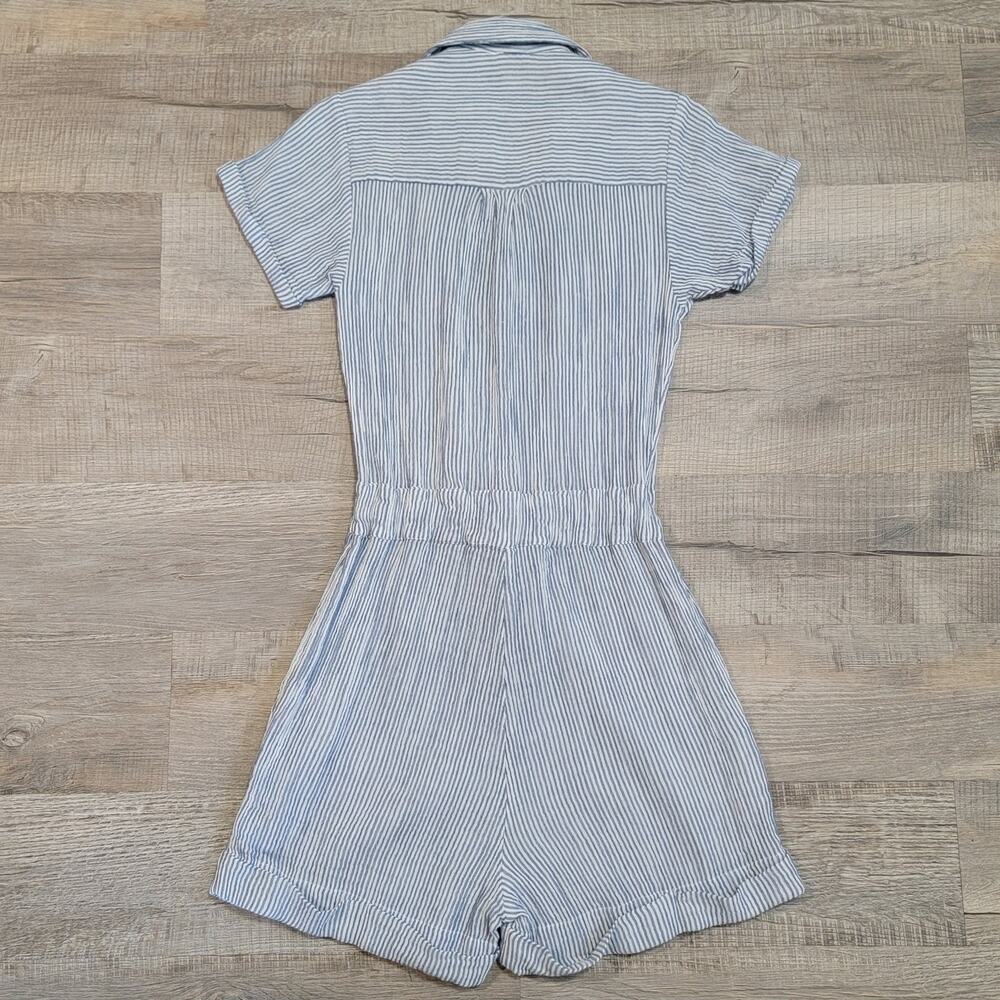 Faherty Blue Striped Jumpsuit - Picture 3 of 9